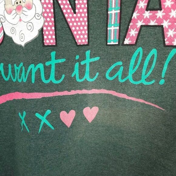 Vintage Dear Santa Claus Sweatshirt Mens Size 2XL Green Christmas Holiday - Picture 3 of 6